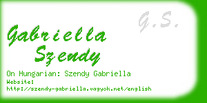 gabriella szendy business card